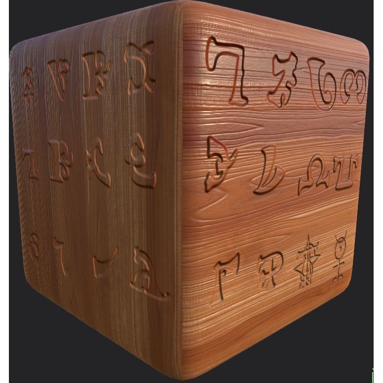Ancient Magical Scripts 3D Model – High-Resolution Alpha Brushes, PBR Textures - View 31