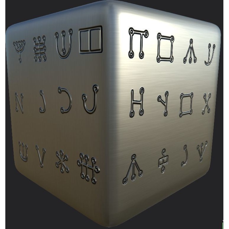 Ancient Magical Scripts 3D Model – High-Resolution Alpha Brushes, PBR Textures - View 37