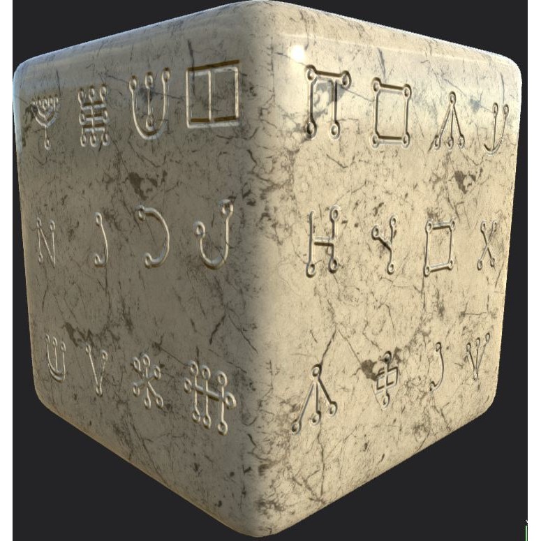 Ancient Magical Scripts 3D Model – High-Resolution Alpha Brushes, PBR Textures - View 42