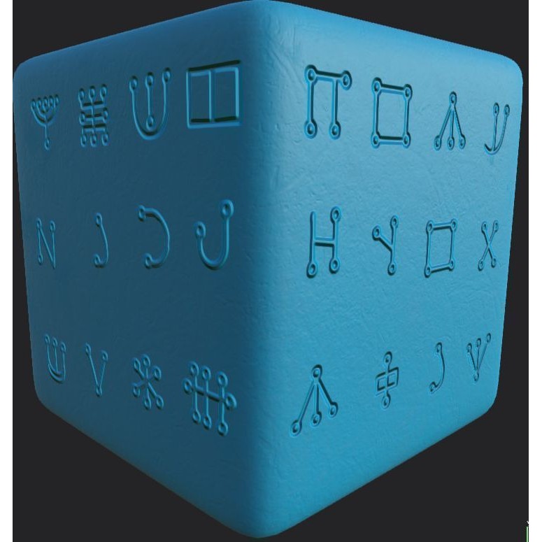 Ancient Magical Scripts 3D Model – High-Resolution Alpha Brushes, PBR Textures - View 45