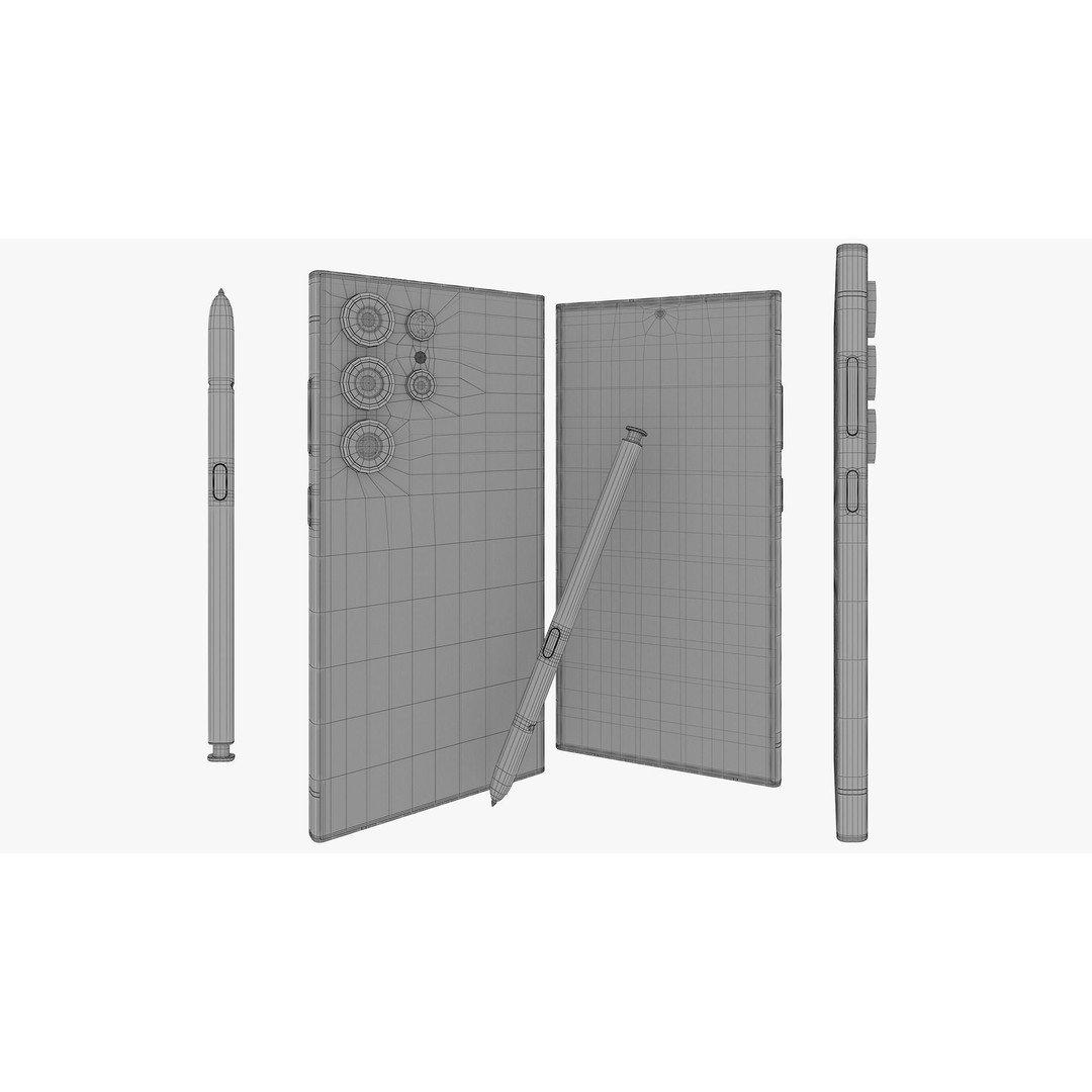 Samsung Galaxy S24 Ultra 3D Model – Low Poly Game Asset, FBX, OBJ - View 13