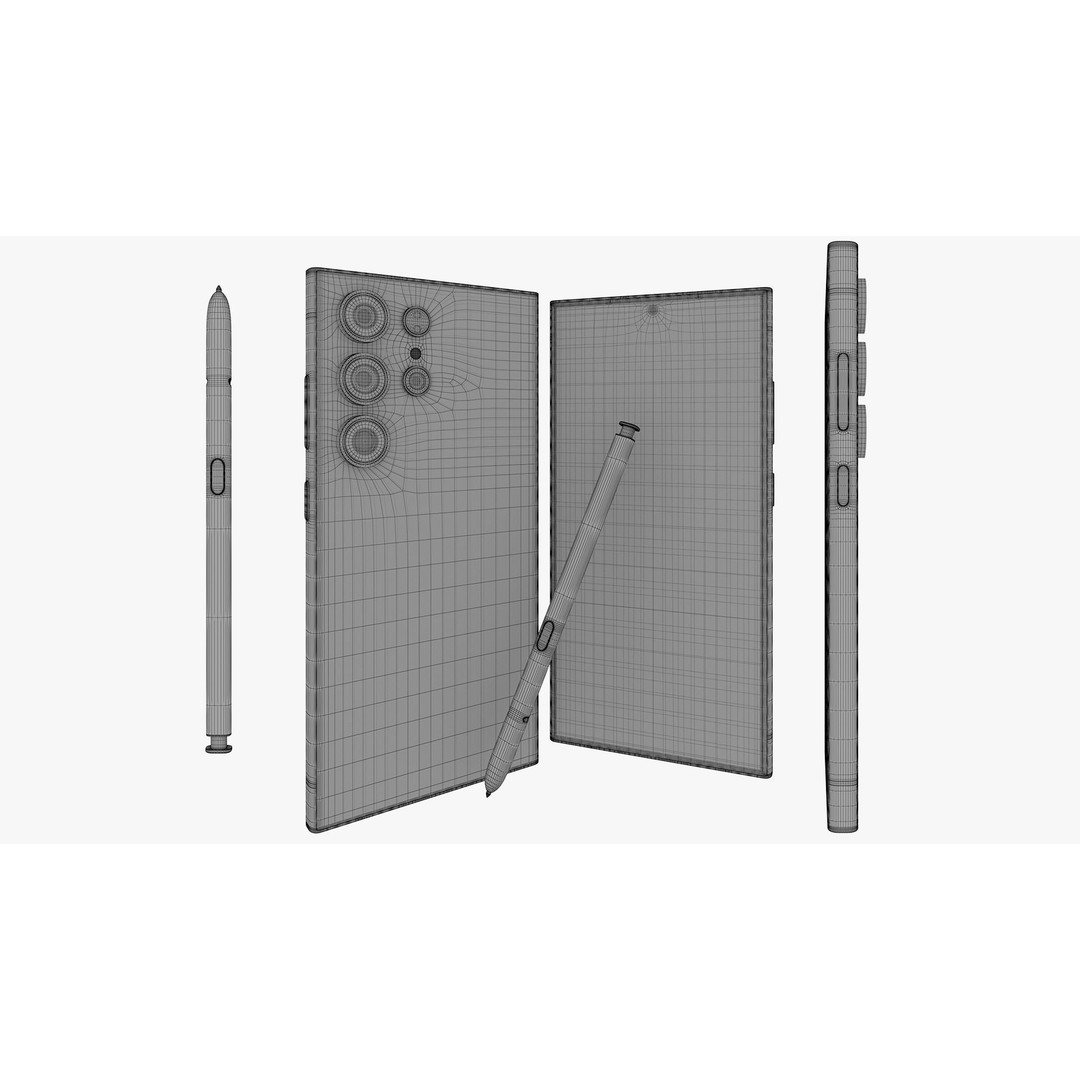 Samsung Galaxy S24 Ultra 3D Model – Low Poly Game Asset, FBX, OBJ - View 14