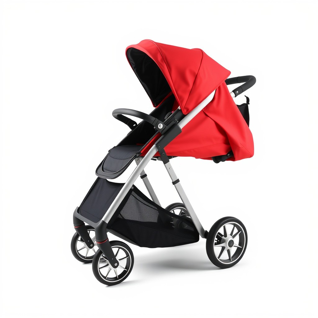 Sporty Stroller 3D Model – Low Poly Aerodynamic Design, FBX - View 5