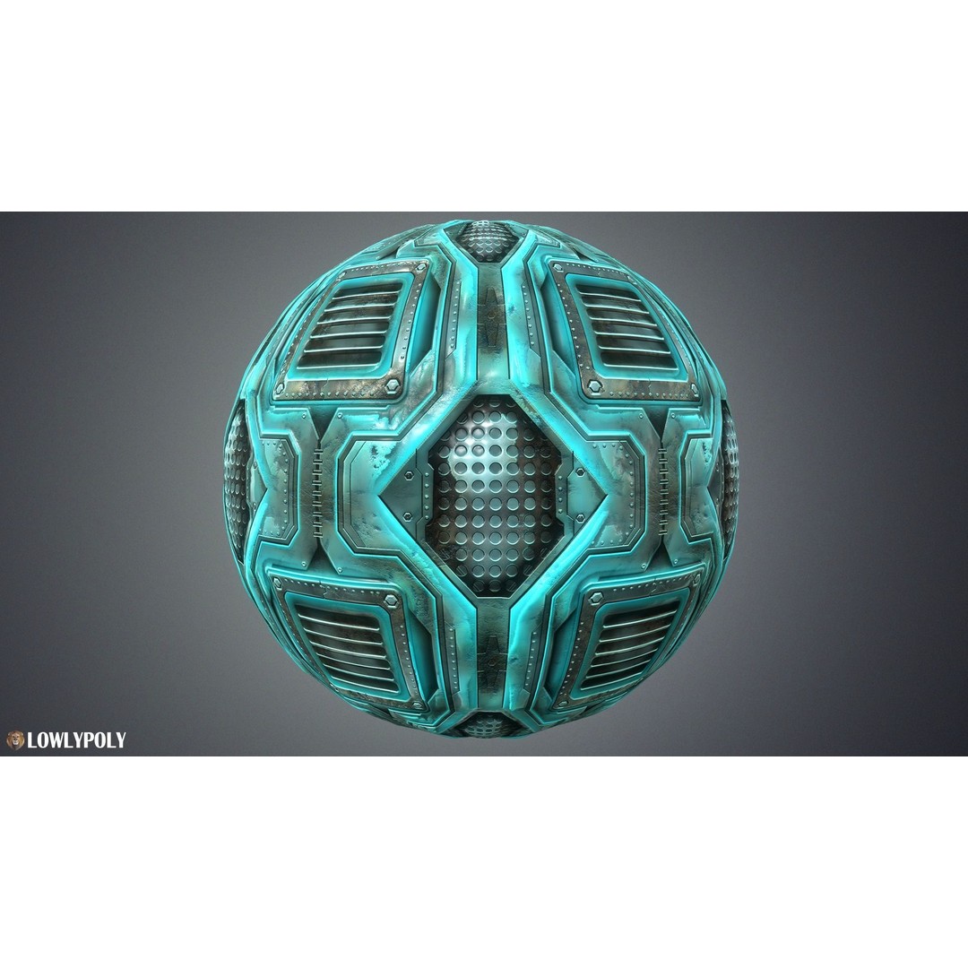 Sci-fi Textures 3D Model – Hand Painted PBR Textures, PNG