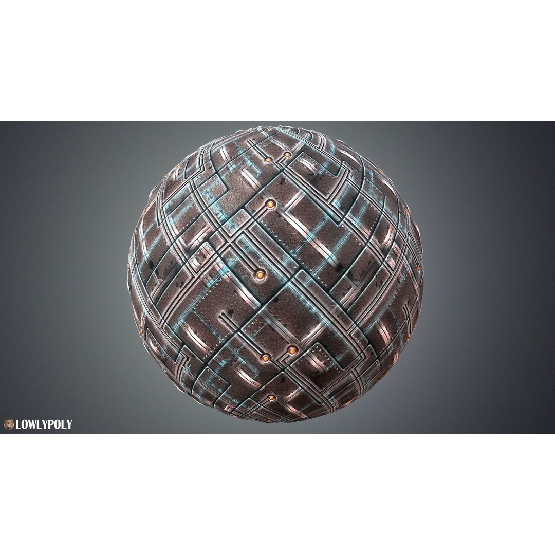 Sci-fi Textures 3D Model – Hand Painted PBR Textures, PNG - View 16