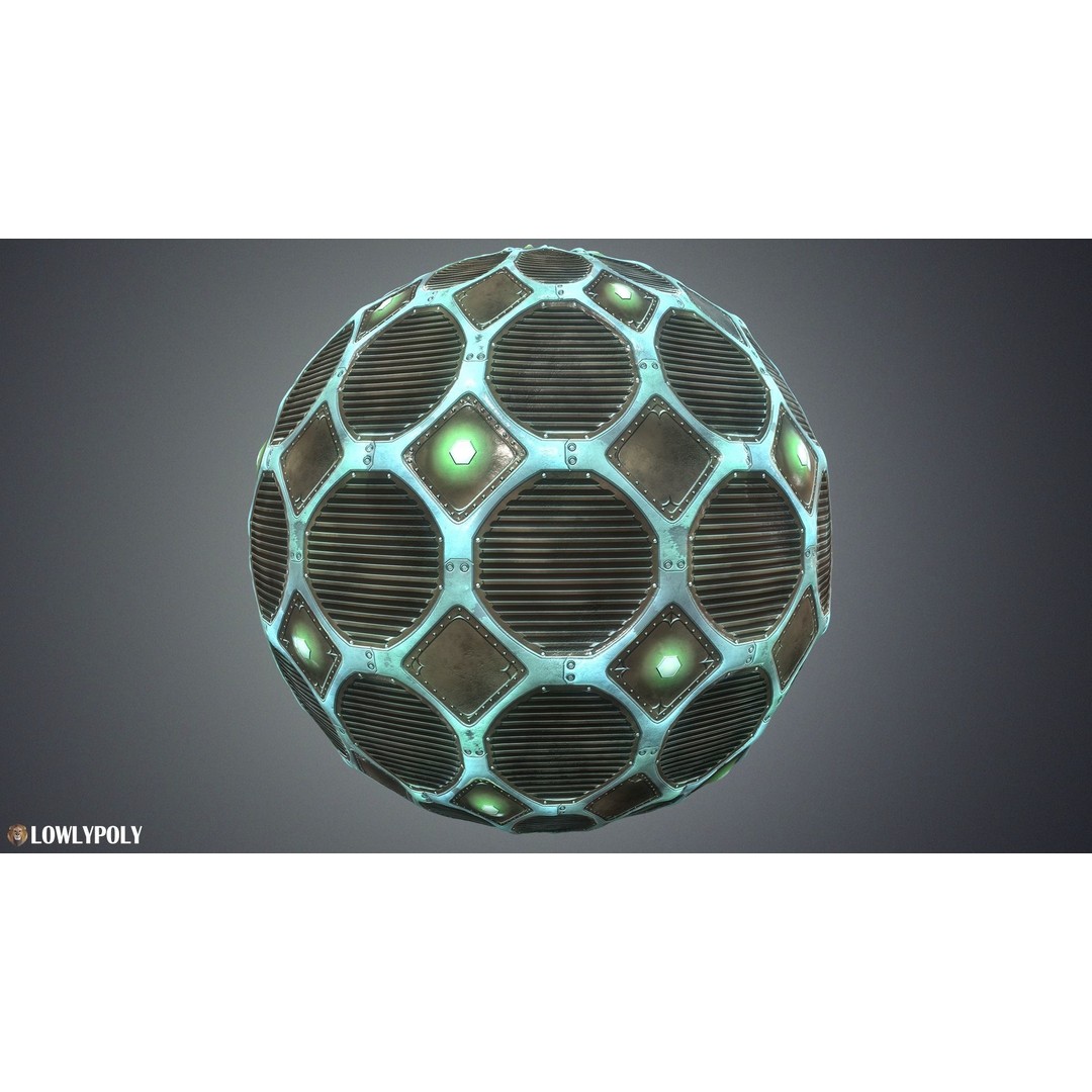 Sci-fi Textures 3D Model – Hand Painted PBR Textures, PNG - View 19
