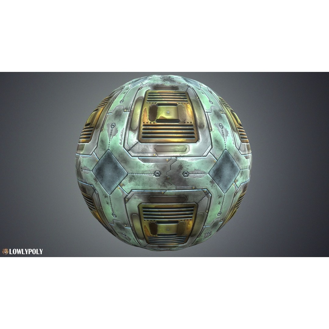Sci-fi Textures 3D Model – Hand Painted PBR Textures, PNG - View 20