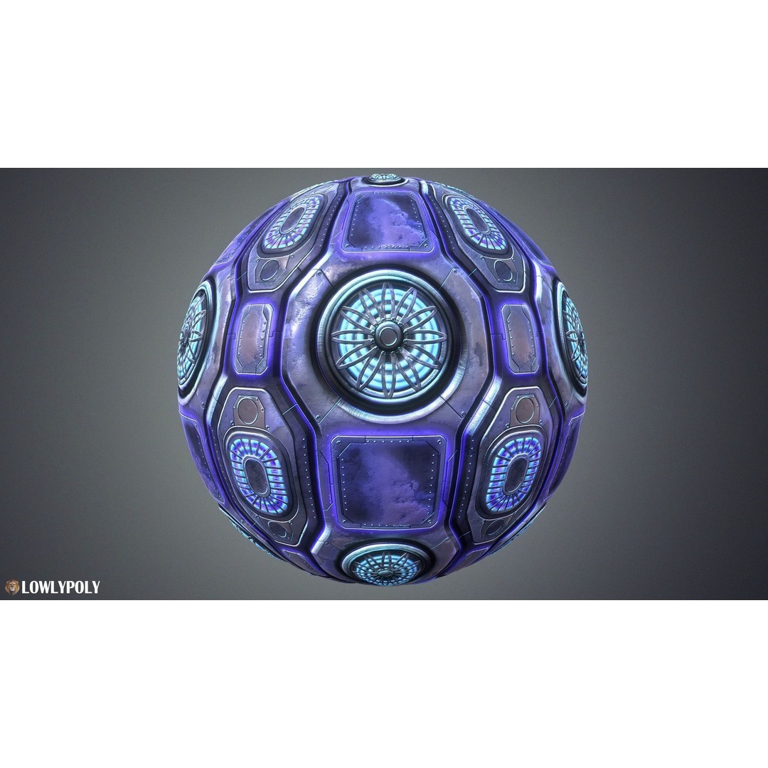 Sci-fi Textures 3D Model – Hand Painted PBR Textures, PNG - View 22