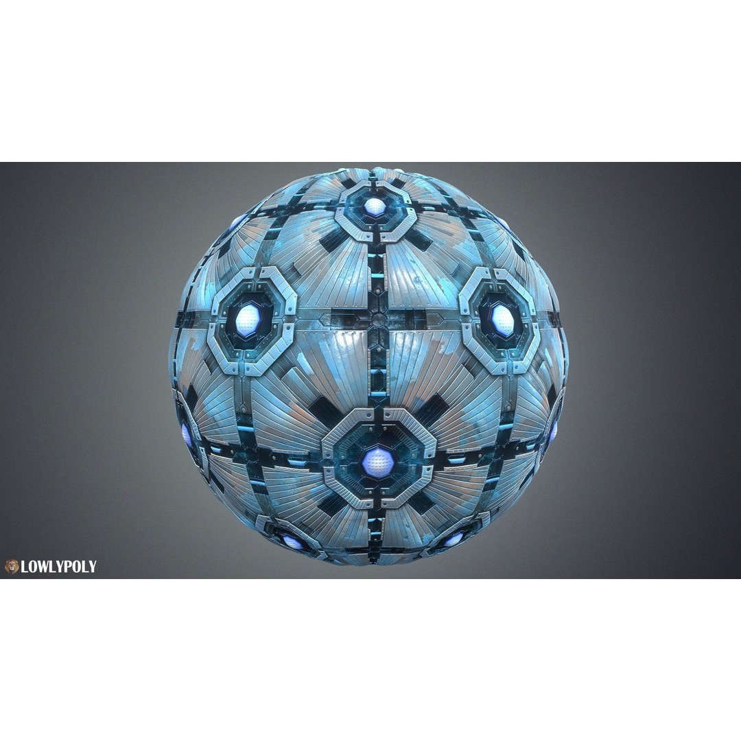 Sci-fi Textures 3D Model – Hand Painted PBR Textures, PNG - View 9