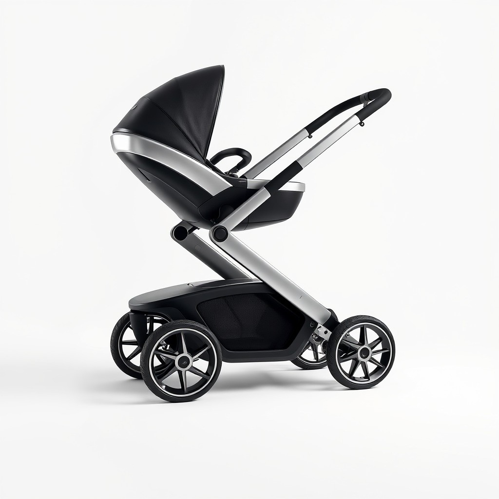 Futuristic Smart Stroller 3D Model – Low Poly PBR Game Asset, FBX - View 5