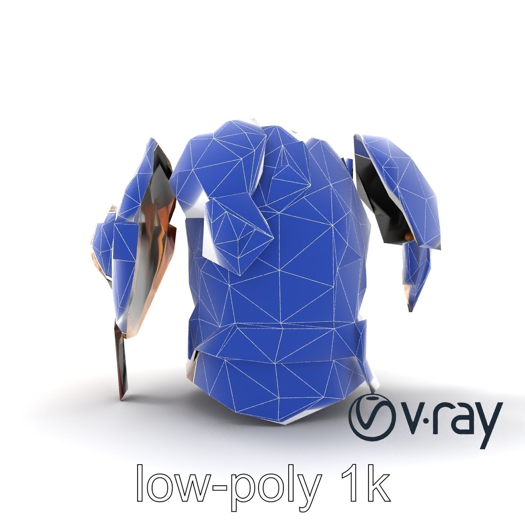 Steampunk Knight Armor 3D Model – Vintage Aesthetic, Low Poly, FBX - View 18