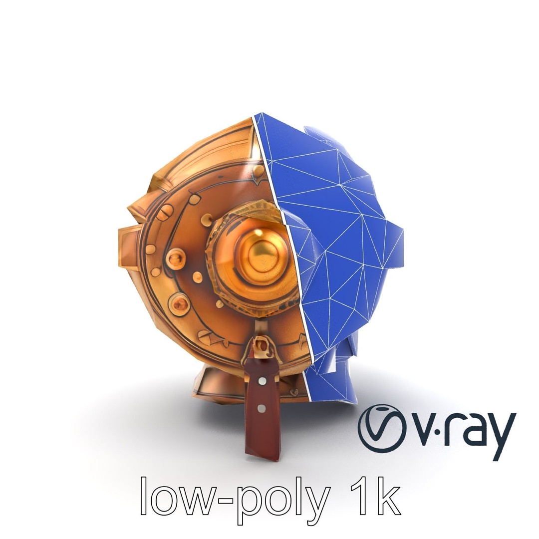 Steampunk Knight Armor 3D Model – Vintage Aesthetic, Low Poly, FBX - View 25