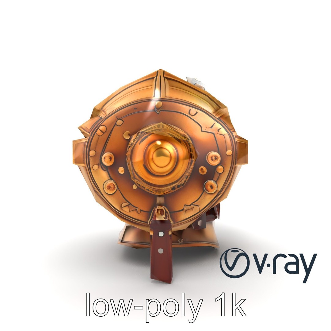 Steampunk Knight Armor 3D Model – Vintage Aesthetic, Low Poly, FBX - View 26