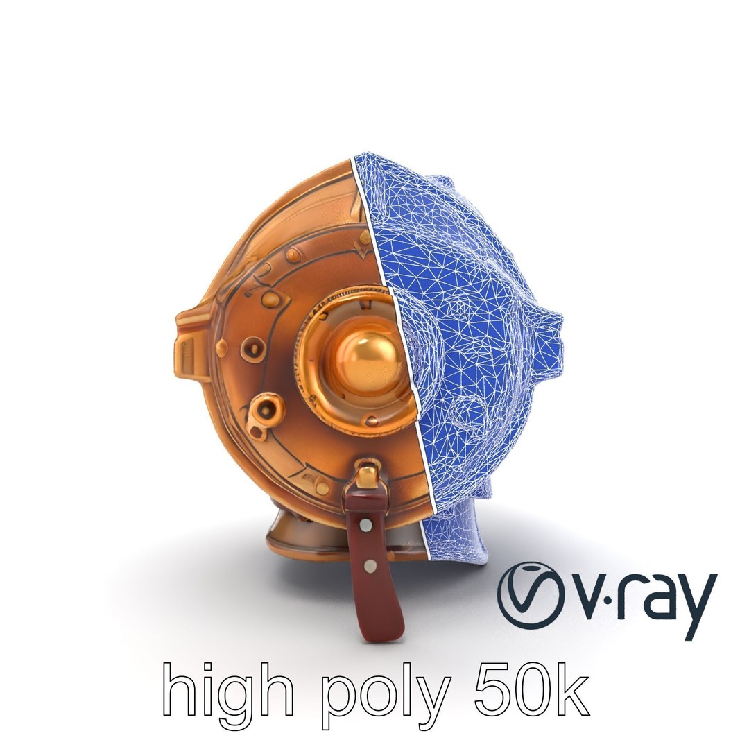 Steampunk Knight Armor 3D Model – Vintage Aesthetic, Low Poly, FBX - View 27