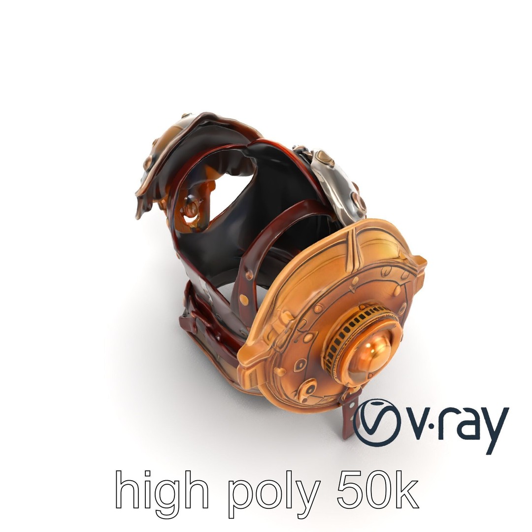 Steampunk Knight Armor 3D Model – Vintage Aesthetic, Low Poly, FBX - View 30