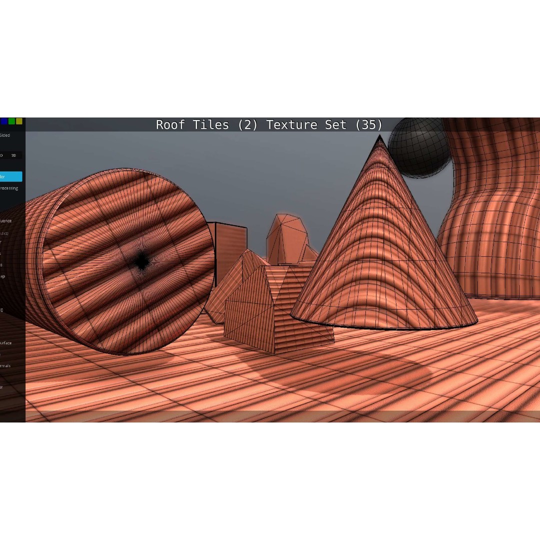 Roof Tiles 3D Model – PBR Texture Set, 4K Resolution - View 103