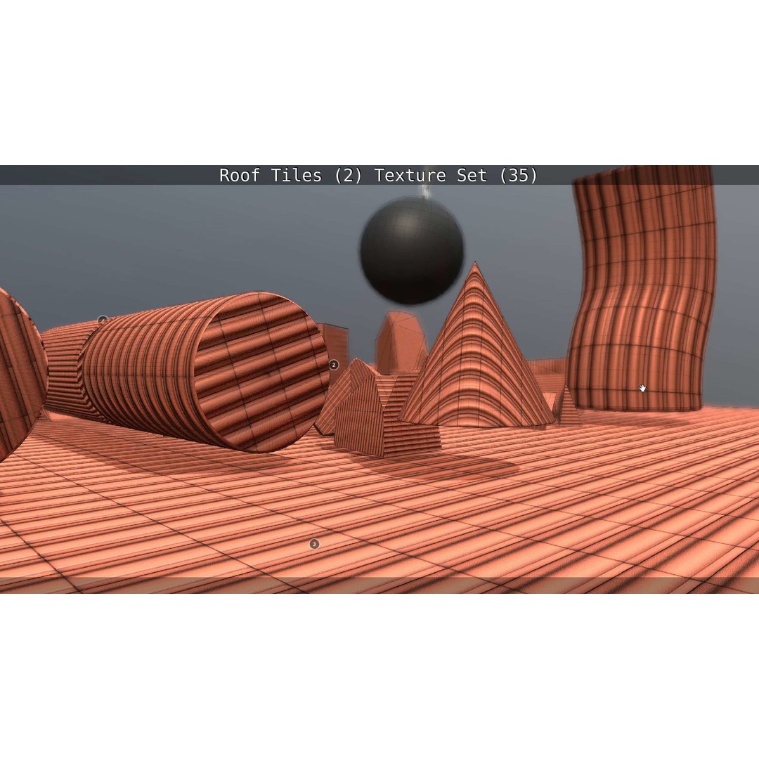 Roof Tiles 3D Model – PBR Texture Set, 4K Resolution - View 107