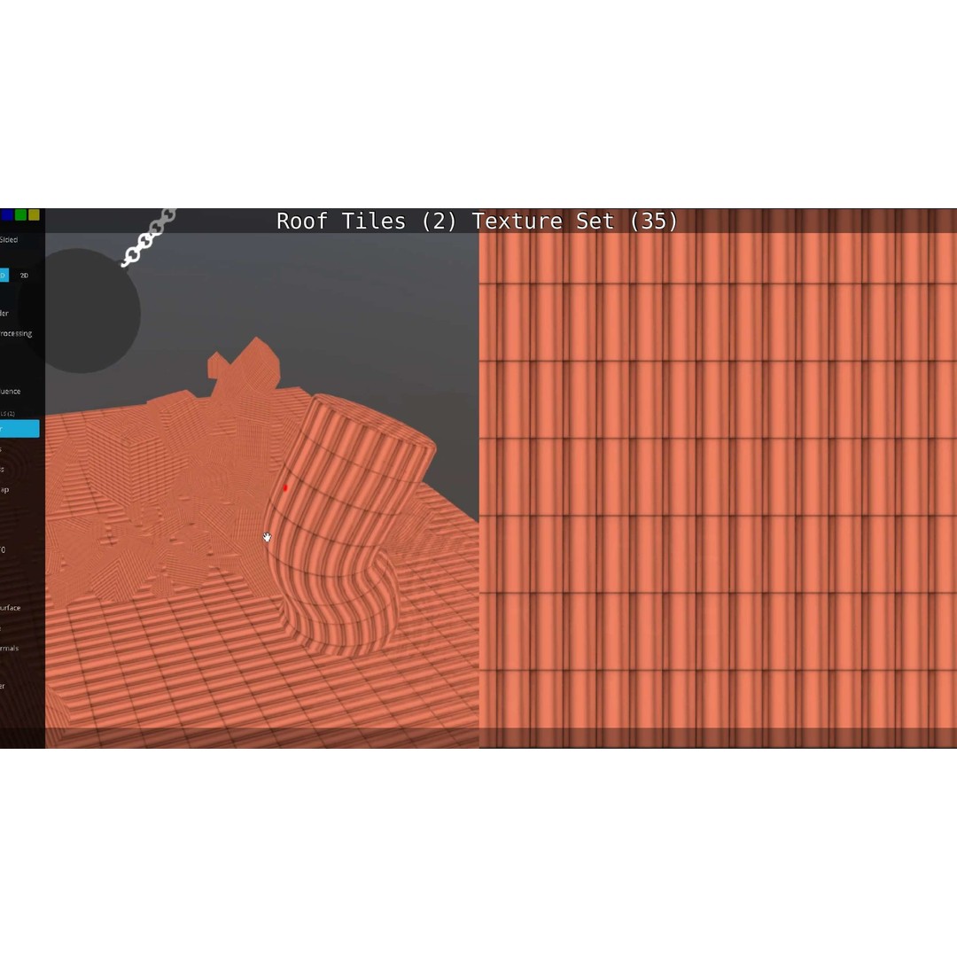 Roof Tiles 3D Model – PBR Texture Set, 4K Resolution - View 109