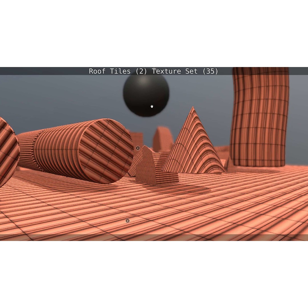 Roof Tiles 3D Model – PBR Texture Set, 4K Resolution - View 110