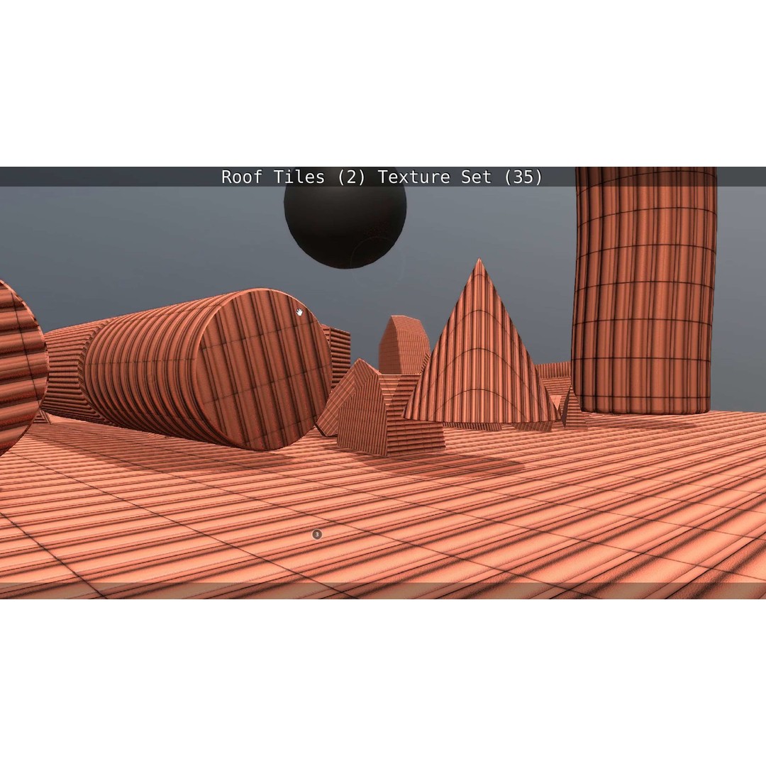 Roof Tiles 3D Model – PBR Texture Set, 4K Resolution - View 111