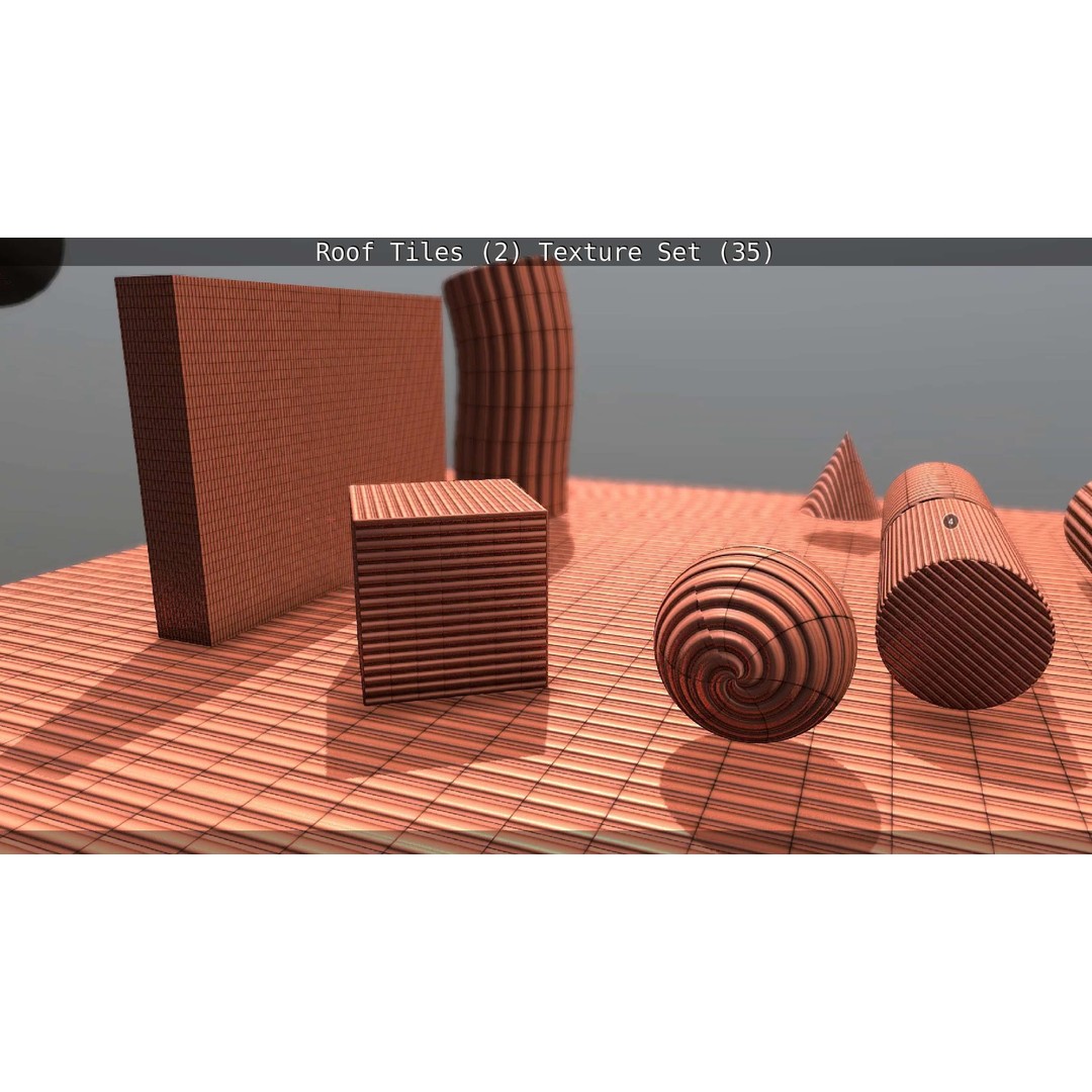 Roof Tiles 3D Model – PBR Texture Set, 4K Resolution - View 113