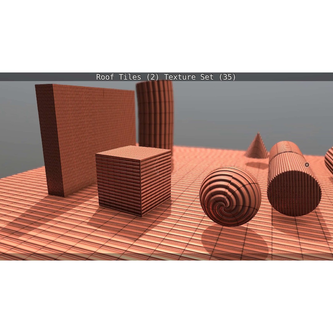 Roof Tiles 3D Model – PBR Texture Set, 4K Resolution - View 114