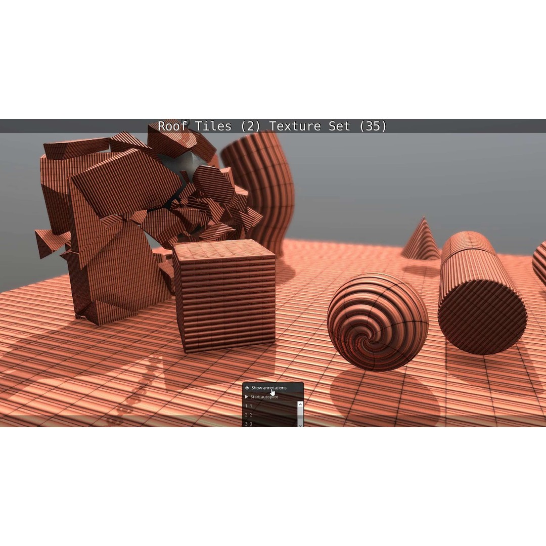 Roof Tiles 3D Model – PBR Texture Set, 4K Resolution - View 116