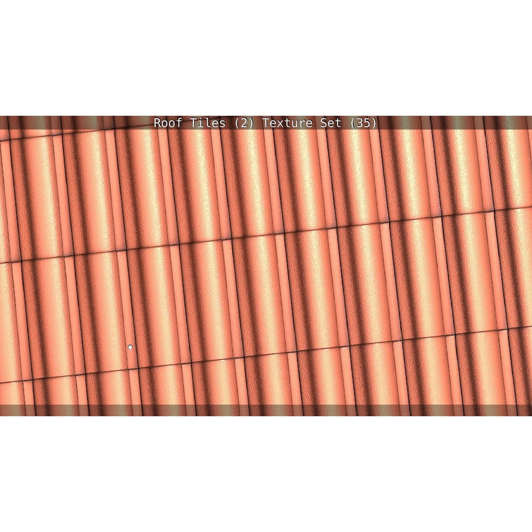 Roof Tiles 3D Model – PBR Texture Set, 4K Resolution - View 117