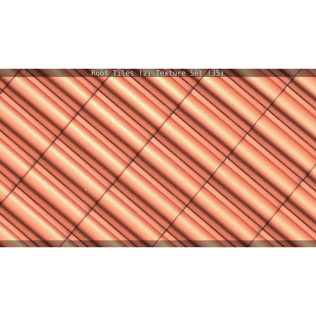 Roof Tiles 3D Model – PBR Texture Set, 4K Resolution - View 125