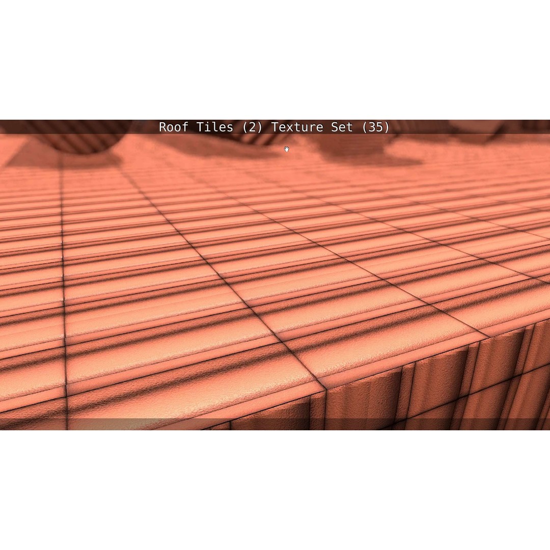 Roof Tiles 3D Model – PBR Texture Set, 4K Resolution - View 126