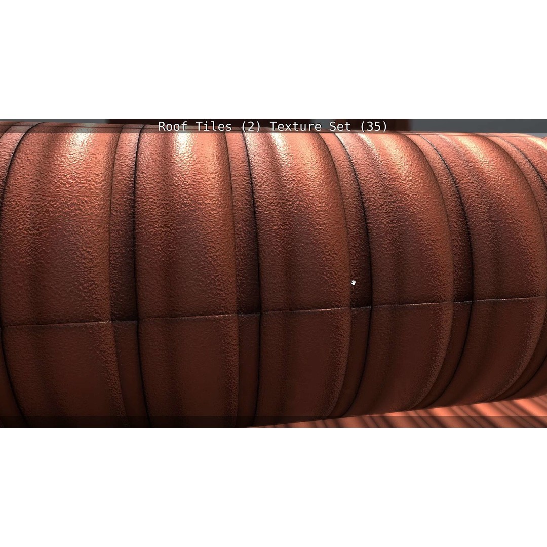 Roof Tiles 3D Model – PBR Texture Set, 4K Resolution - View 13