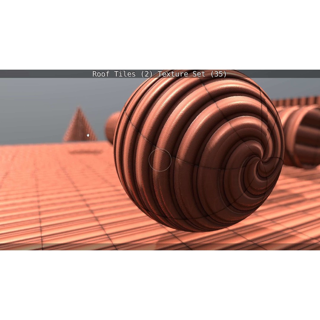 Roof Tiles 3D Model – PBR Texture Set, 4K Resolution - View 141