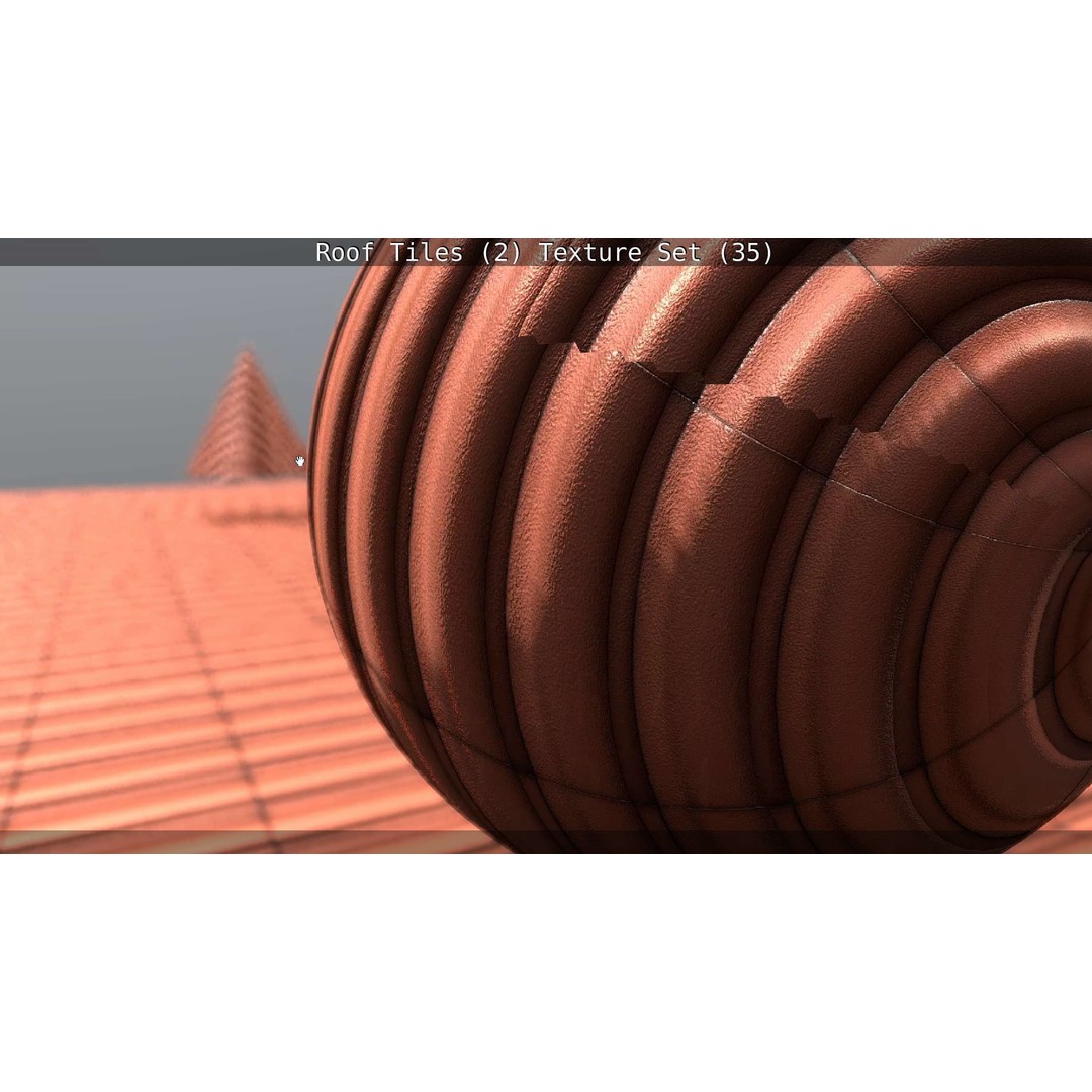 Roof Tiles 3D Model – PBR Texture Set, 4K Resolution - View 142
