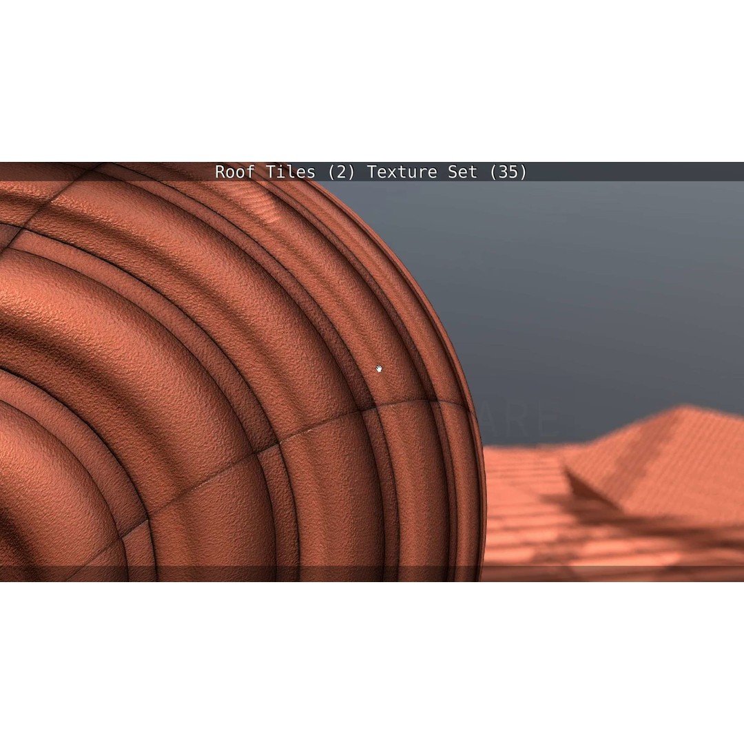 Roof Tiles 3D Model – PBR Texture Set, 4K Resolution - View 148
