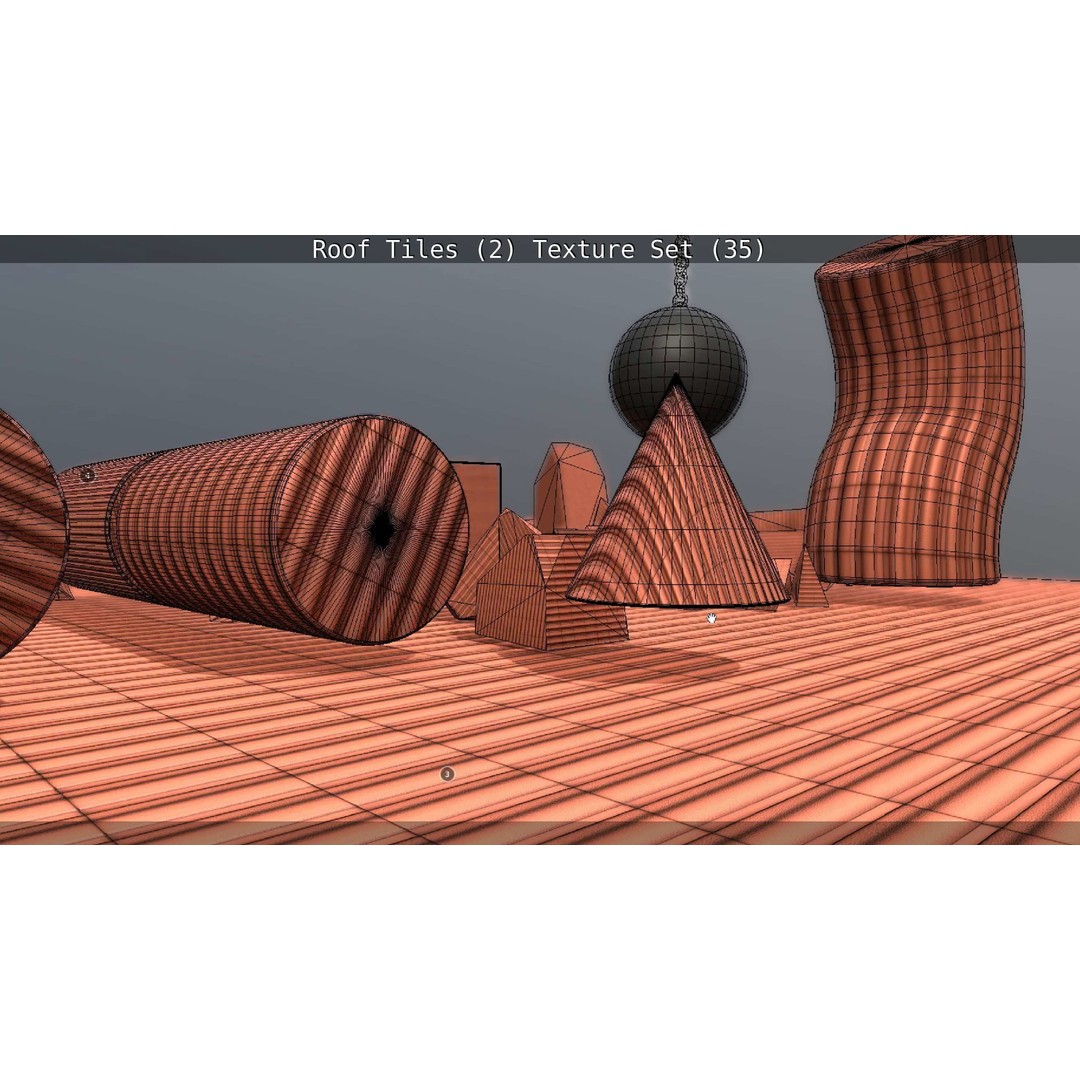 Roof Tiles 3D Model – PBR Texture Set, 4K Resolution - View 16