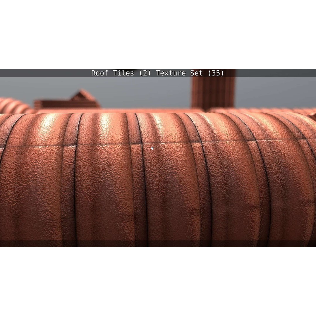 Roof Tiles 3D Model – PBR Texture Set, 4K Resolution - View 21