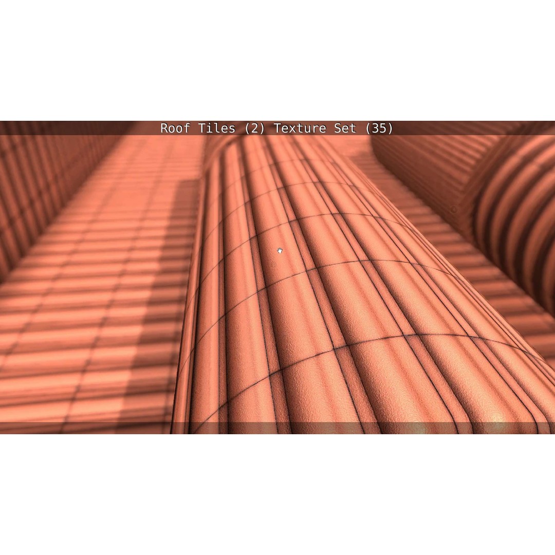 Roof Tiles 3D Model – PBR Texture Set, 4K Resolution - View 22