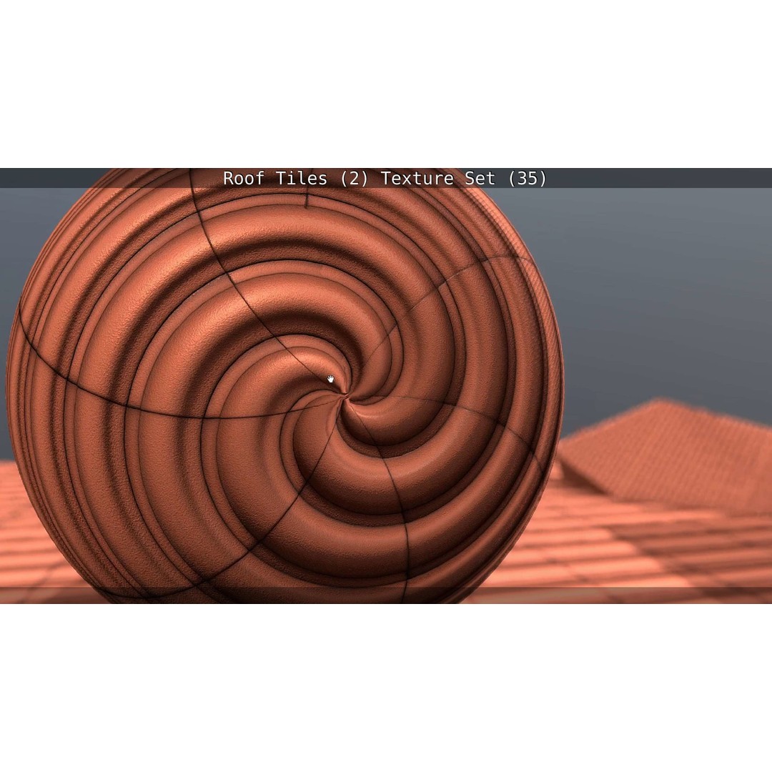 Roof Tiles 3D Model – PBR Texture Set, 4K Resolution - View 24