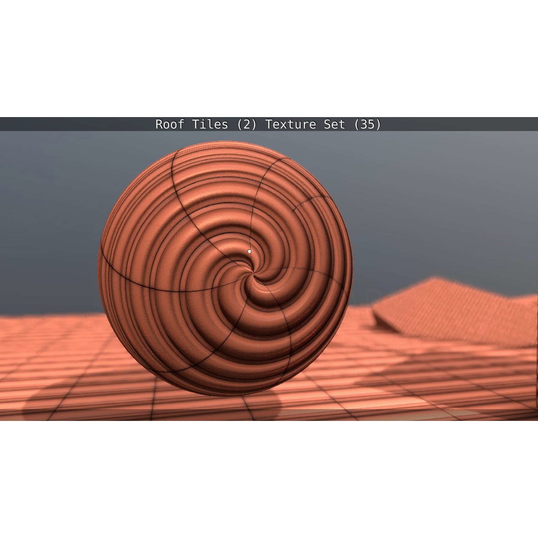 Roof Tiles 3D Model – PBR Texture Set, 4K Resolution - View 26