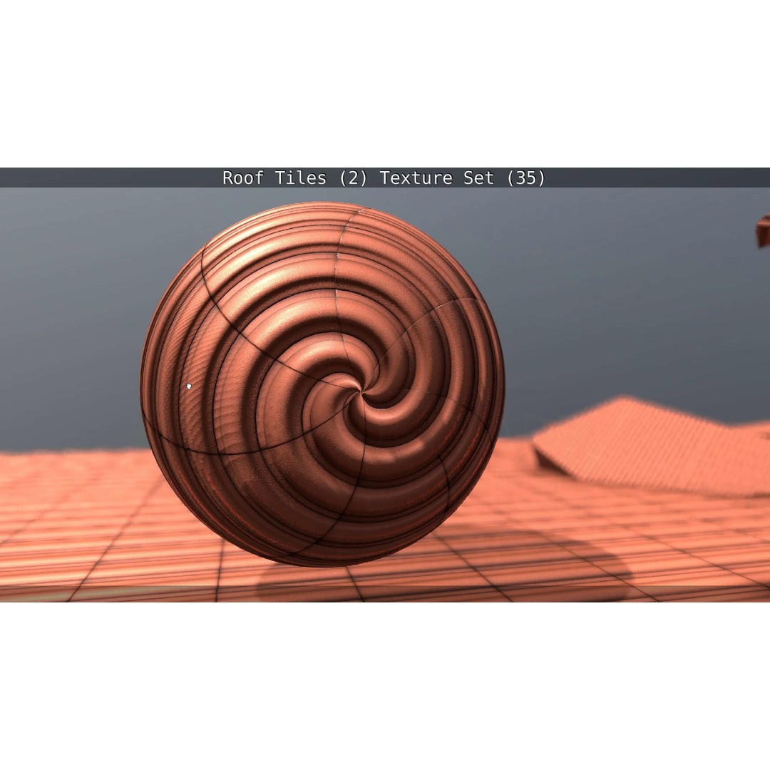 Roof Tiles 3D Model – PBR Texture Set, 4K Resolution - View 27