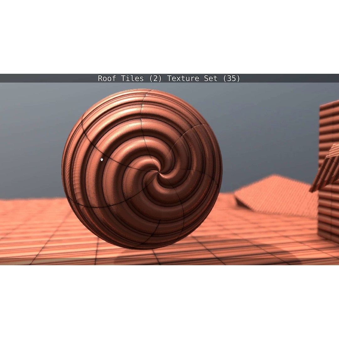 Roof Tiles 3D Model – PBR Texture Set, 4K Resolution - View 28