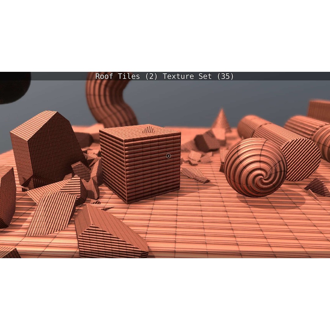 Roof Tiles 3D Model – PBR Texture Set, 4K Resolution - View 29