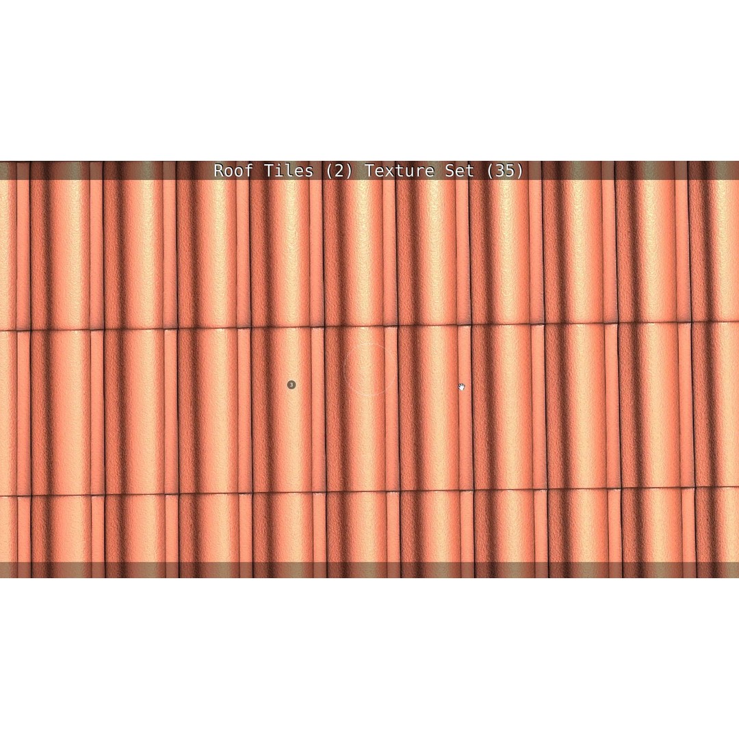 Roof Tiles 3D Model – PBR Texture Set, 4K Resolution - View 3
