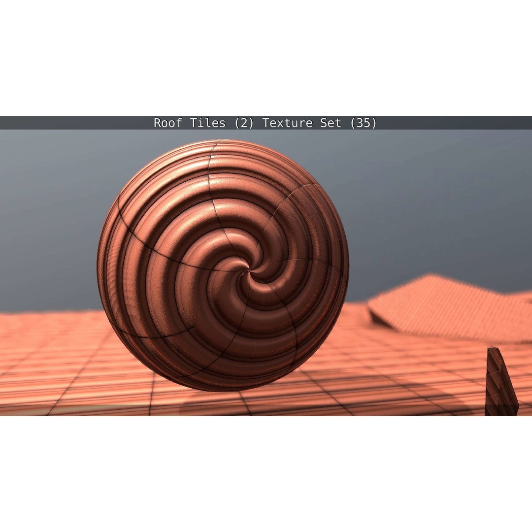 Roof Tiles 3D Model – PBR Texture Set, 4K Resolution - View 31