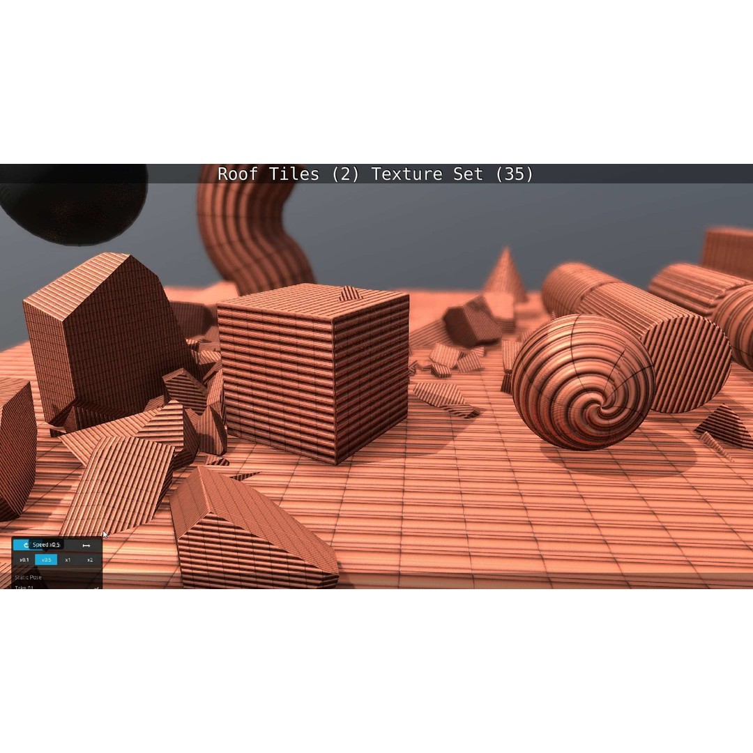 Roof Tiles 3D Model – PBR Texture Set, 4K Resolution - View 32
