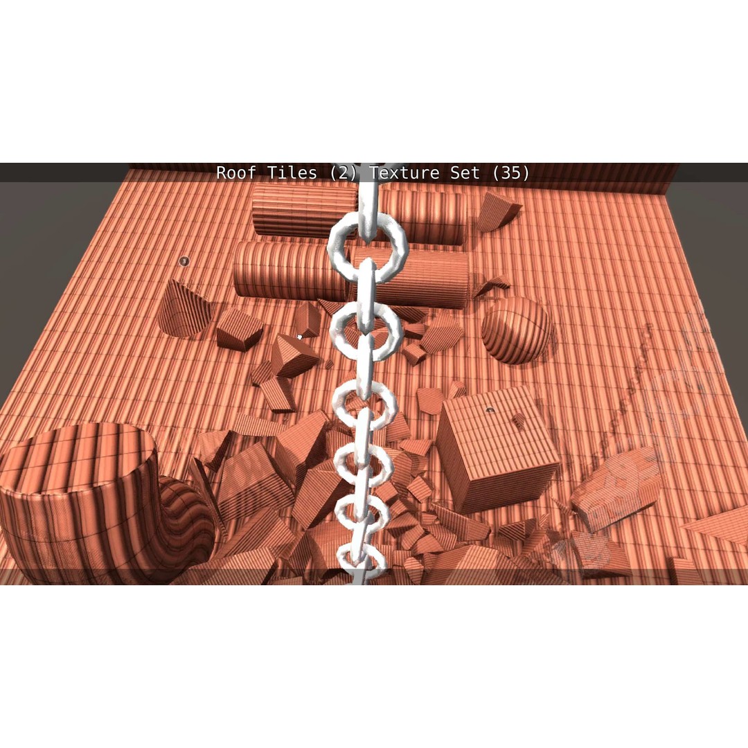 Roof Tiles 3D Model – PBR Texture Set, 4K Resolution - View 37