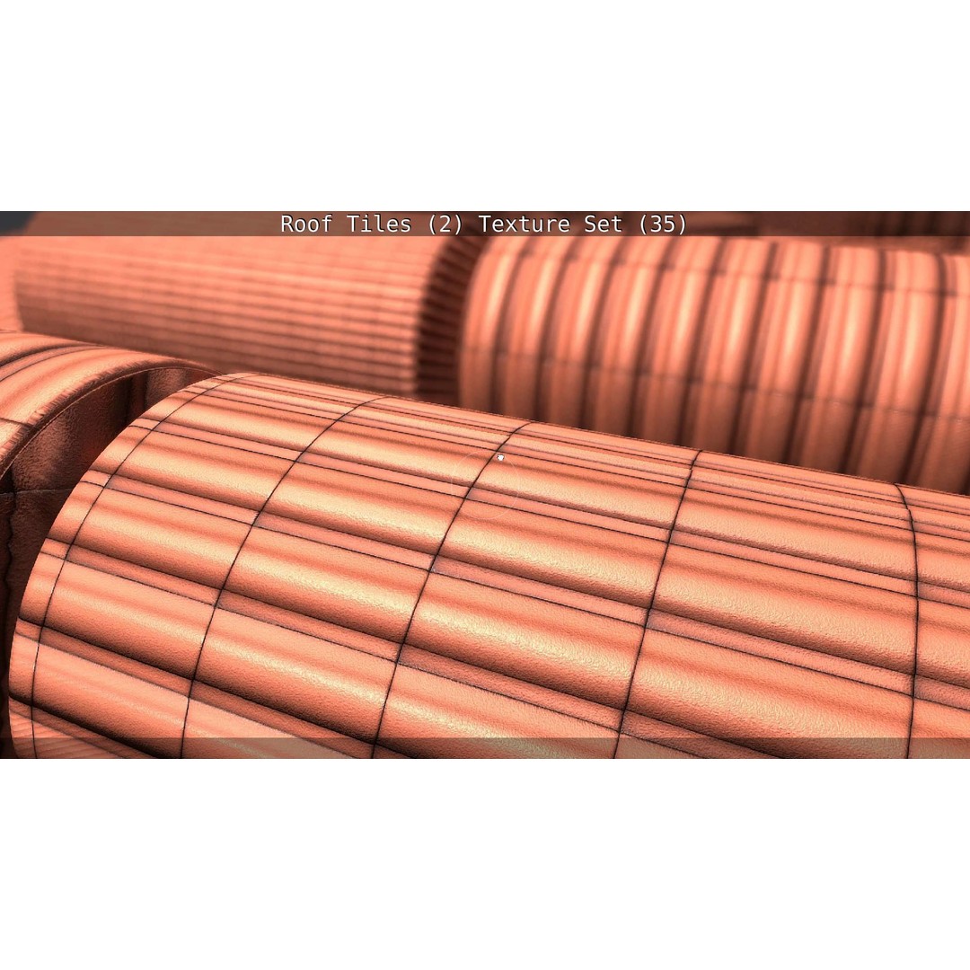 Roof Tiles 3D Model – PBR Texture Set, 4K Resolution - View 38