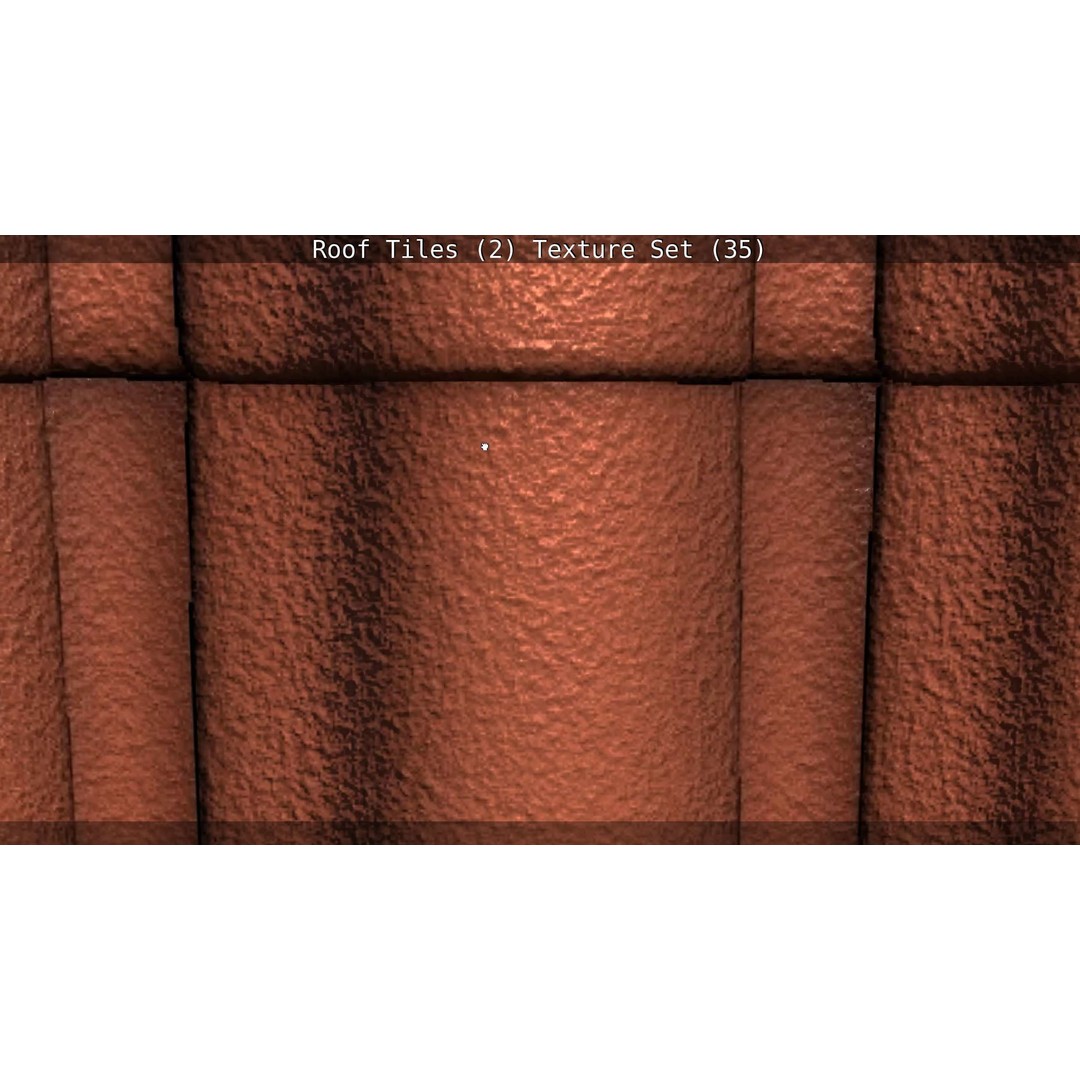Roof Tiles 3D Model – PBR Texture Set, 4K Resolution - View 4