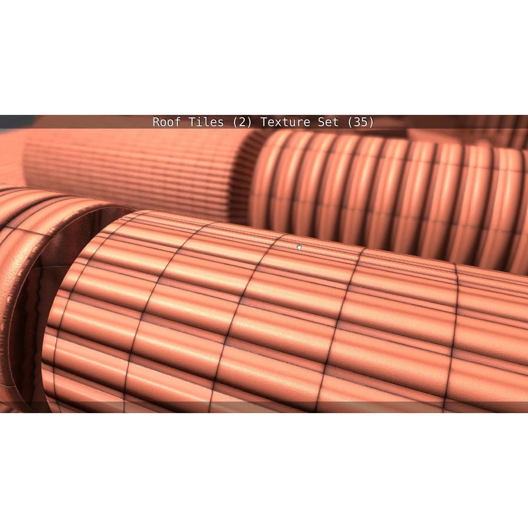 Roof Tiles 3D Model – PBR Texture Set, 4K Resolution - View 42