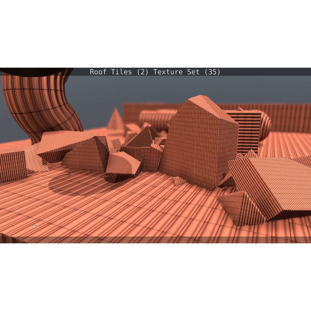 Roof Tiles 3D Model – PBR Texture Set, 4K Resolution - View 43